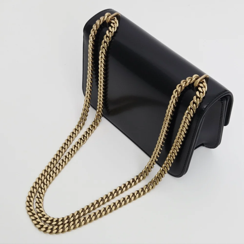 LIKE NEW TORY BURCH ELEANOR PAVE SPAZZOLATO SMALL CONVERTIBLE SHOULDER BAG